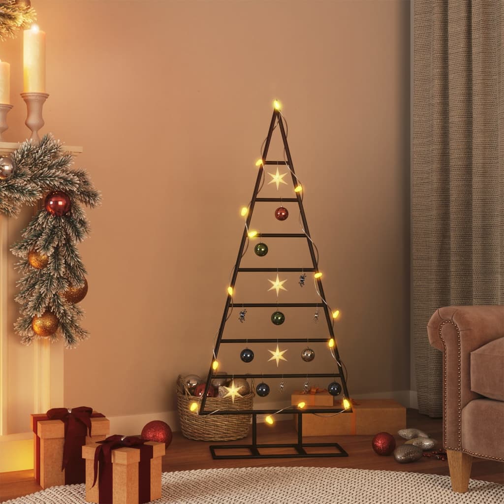 Kerstdecoratie kerstboom 125 cm metaal zwart - AllerleiShop