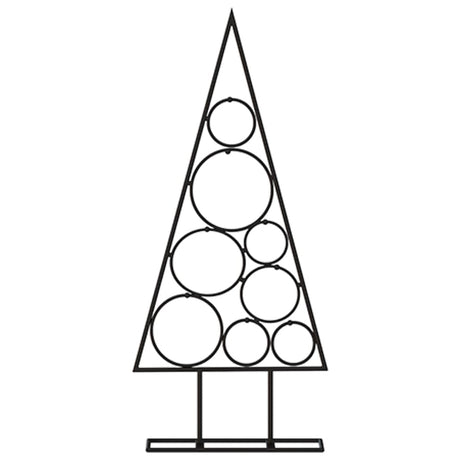 Kerstdecoratie kerstboom 60 cm metaal zwart - AllerleiShop