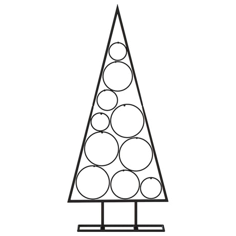 Kerstdecoratie kerstboom 90 cm metaal zwart - AllerleiShop