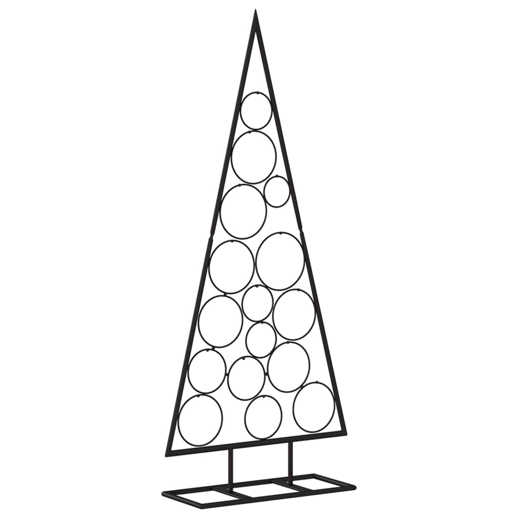 Kerstdecoratie kerstboom 125 cm metaal zwart - AllerleiShop