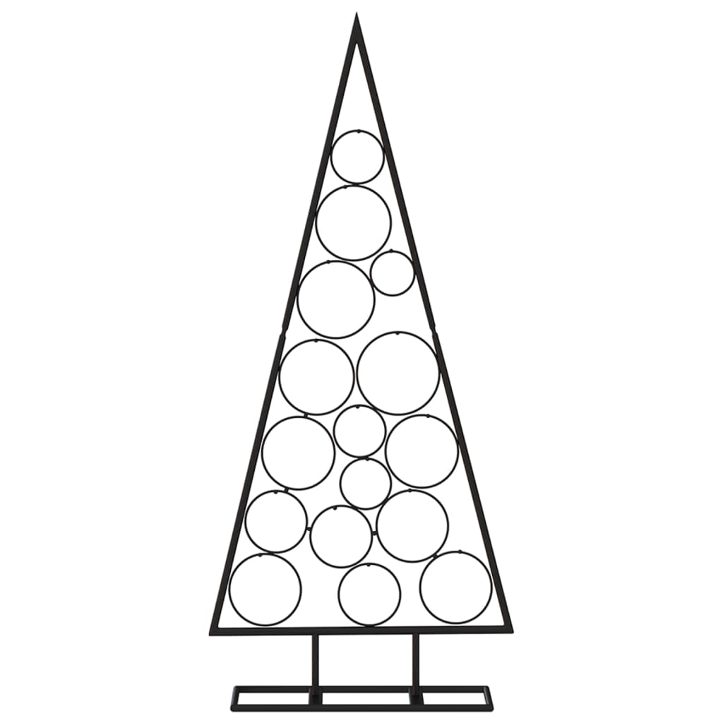 Kerstdecoratie kerstboom 125 cm metaal zwart - AllerleiShop