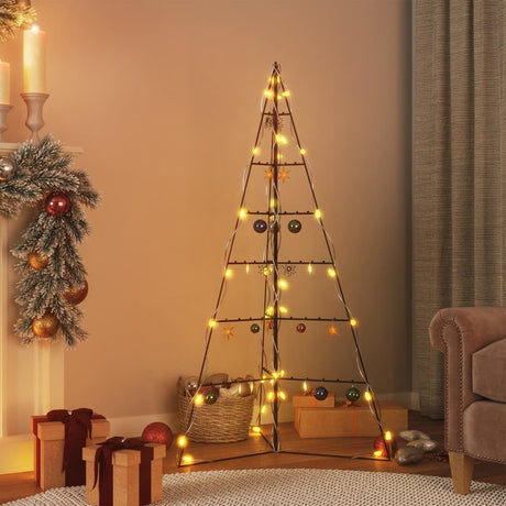 Kerstdecoratie kerstboom 140 cm metaal zwart - AllerleiShop