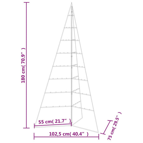 Kerstdecoratie kerstboom 180 cm metaal zwart - AllerleiShop