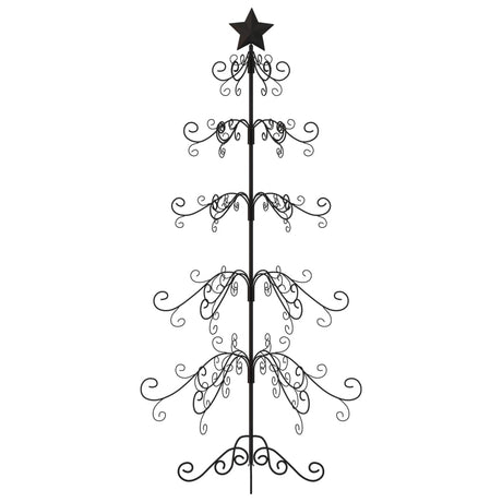 Kerstdecoratie kerstboom 150 cm metaal zwart - AllerleiShop