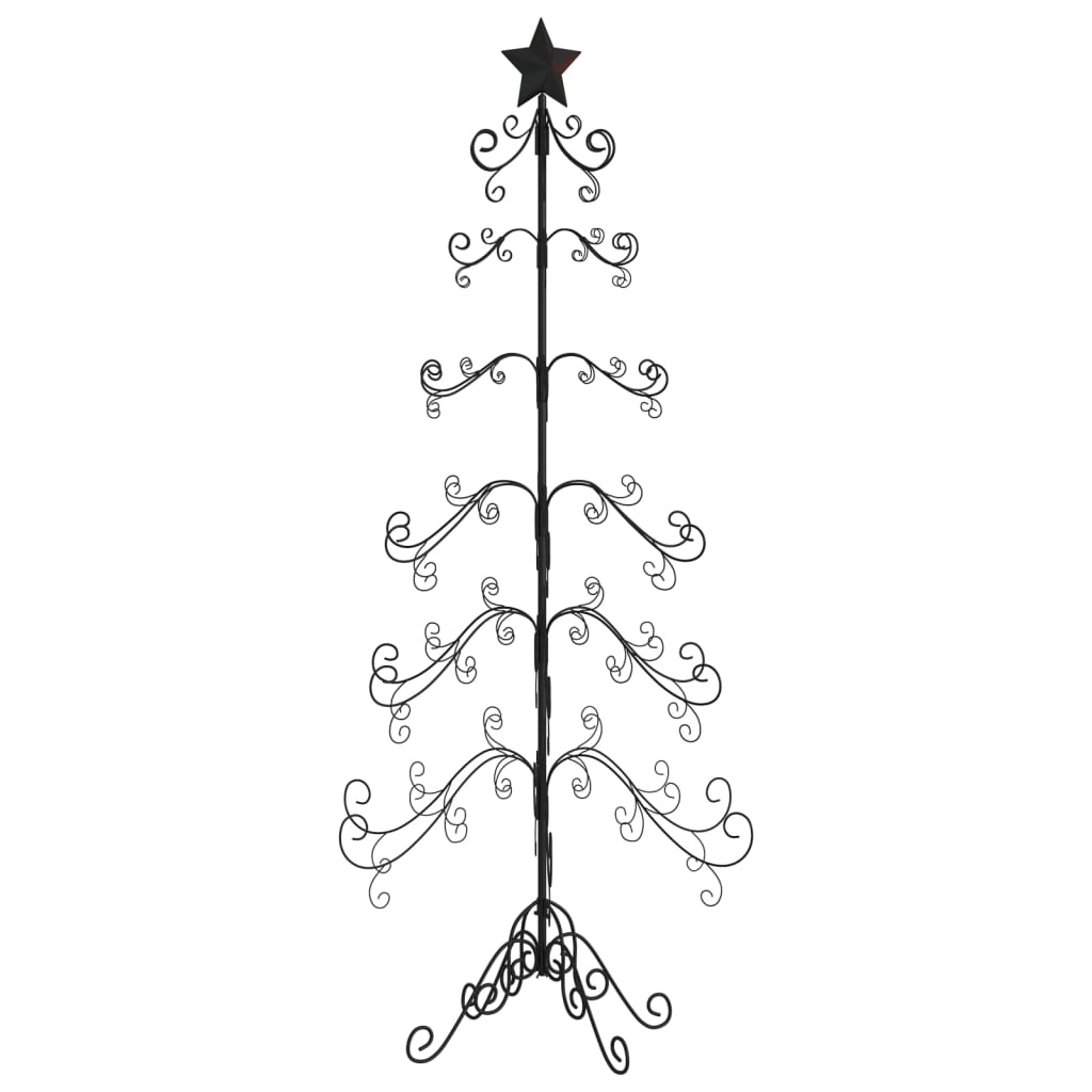 Kerstdecoratie kerstboom 180 cm metaal zwart - AllerleiShop