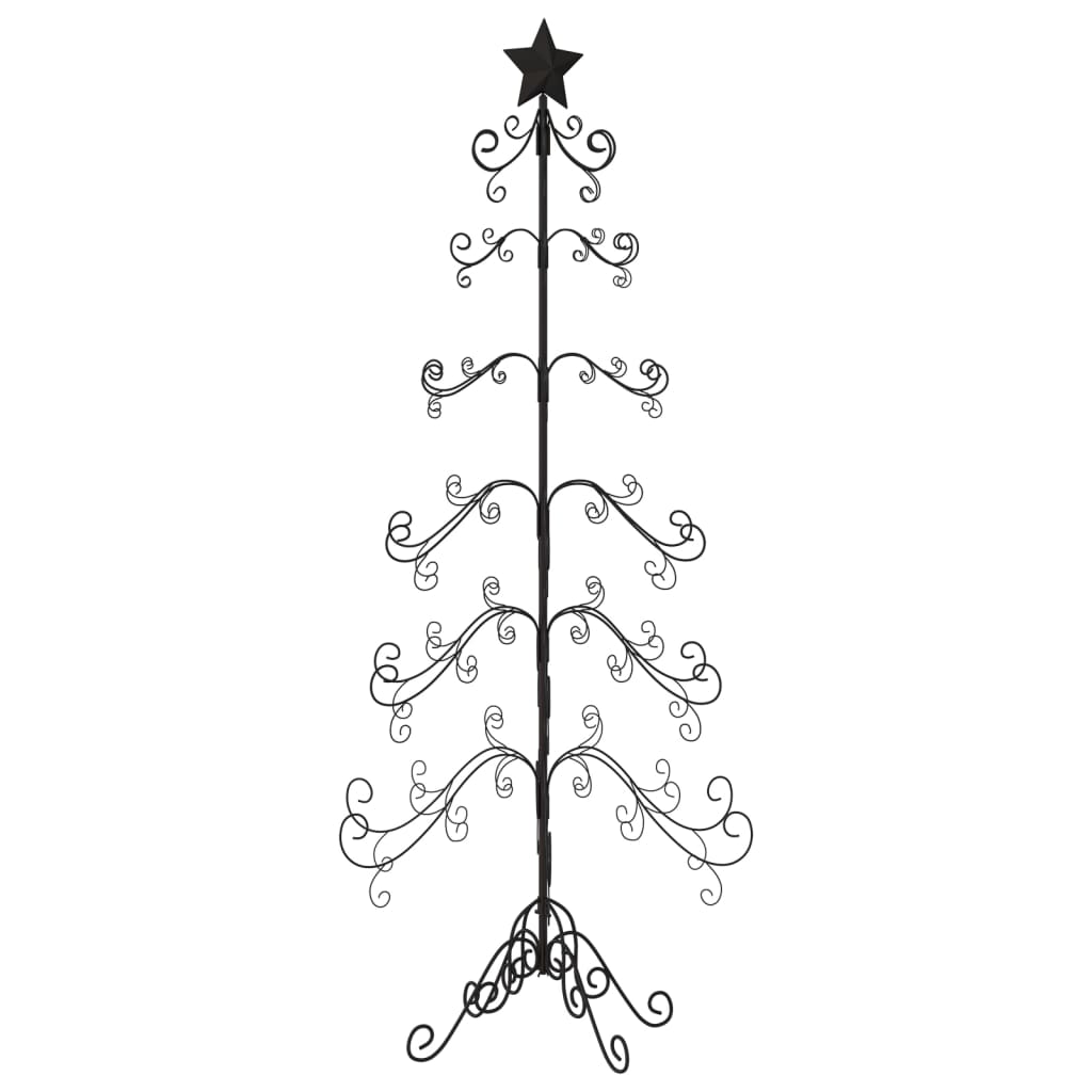 Kerstdecoratie kerstboom 180 cm metaal zwart - AllerleiShop