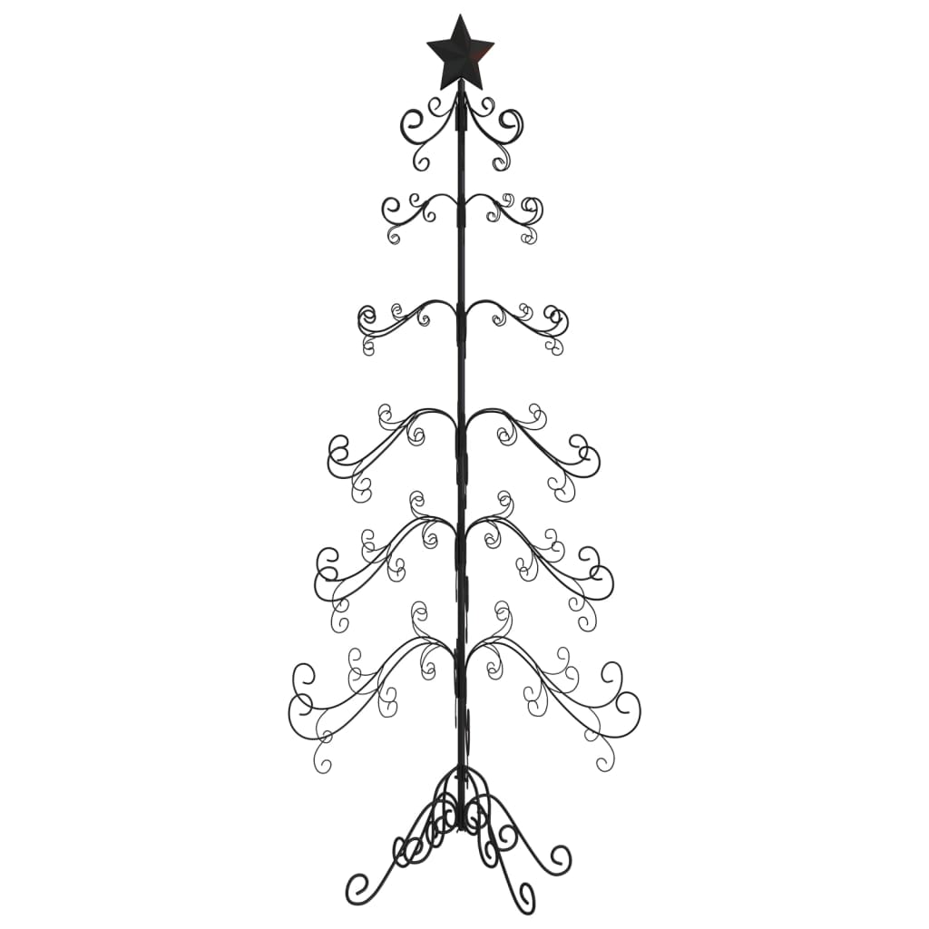 Kerstdecoratie kerstboom 215 cm metaal zwart - AllerleiShop