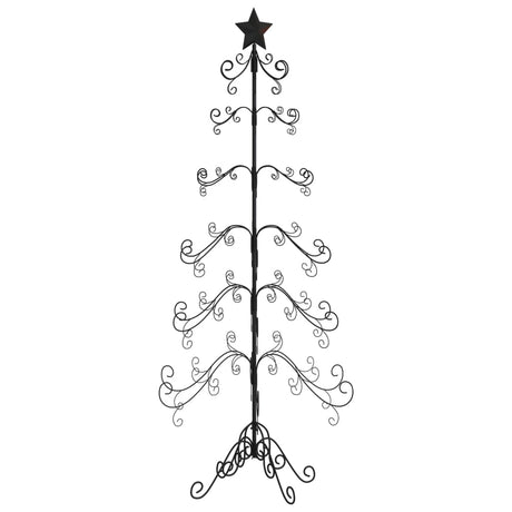 Kerstdecoratie kerstboom 215 cm metaal zwart - AllerleiShop