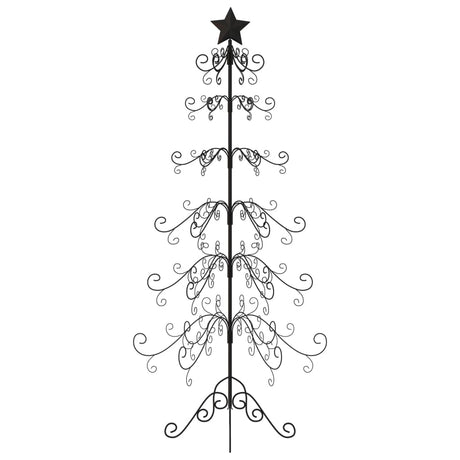 Kerstdecoratie kerstboom 215 cm metaal zwart - AllerleiShop