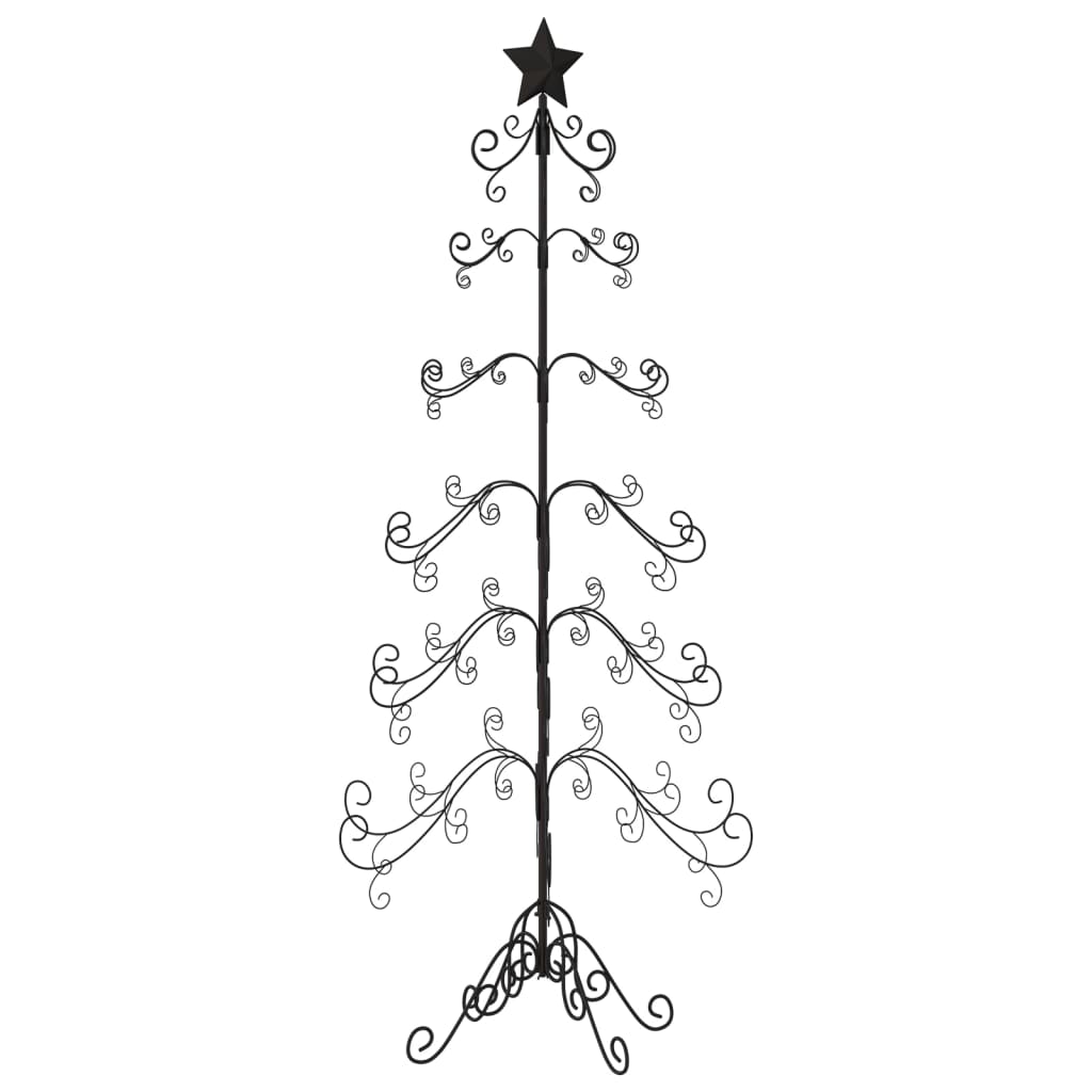 Kerstdecoratie kerstboom 215 cm metaal zwart - AllerleiShop