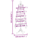 Kerstdecoratie kerstboom 215 cm metaal zwart - AllerleiShop