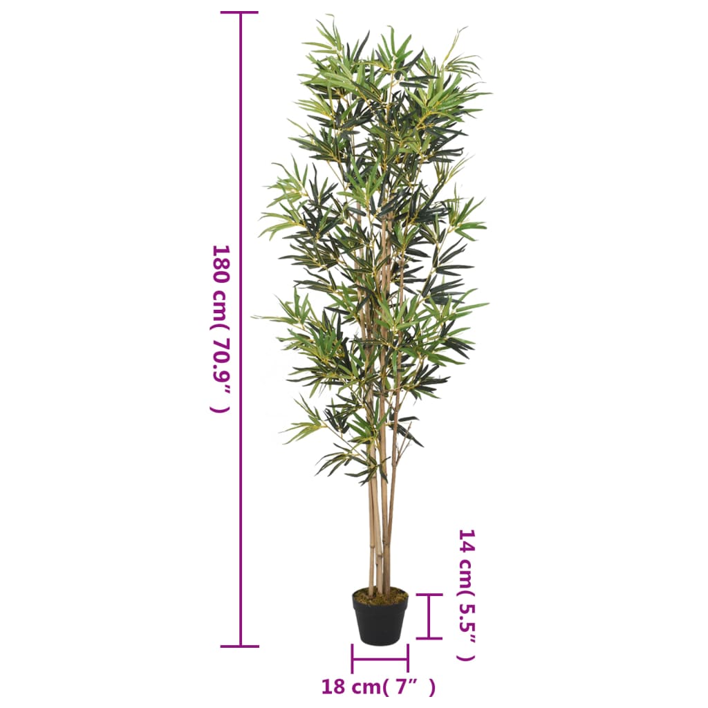 Kunstplant bamboe 1104 bladeren 180 cm groen