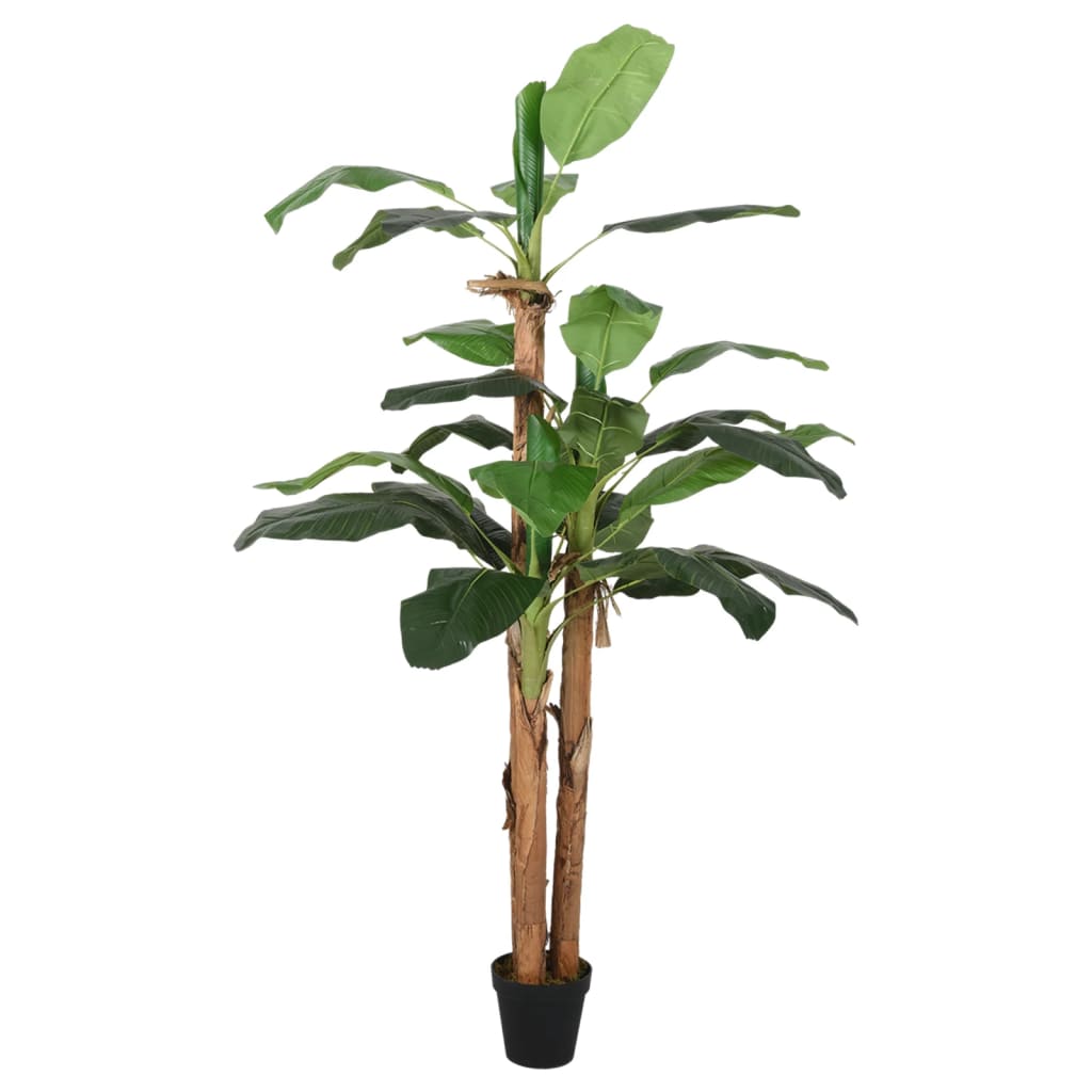 Kunstplant bananenboom 18 bladeren 150 cm groen - AllerleiShop