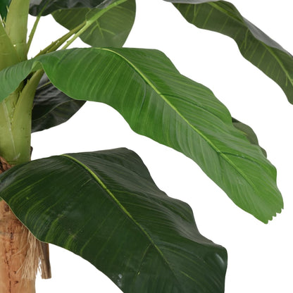 Kunstplant bananenboom 18 bladeren 150 cm groen - AllerleiShop