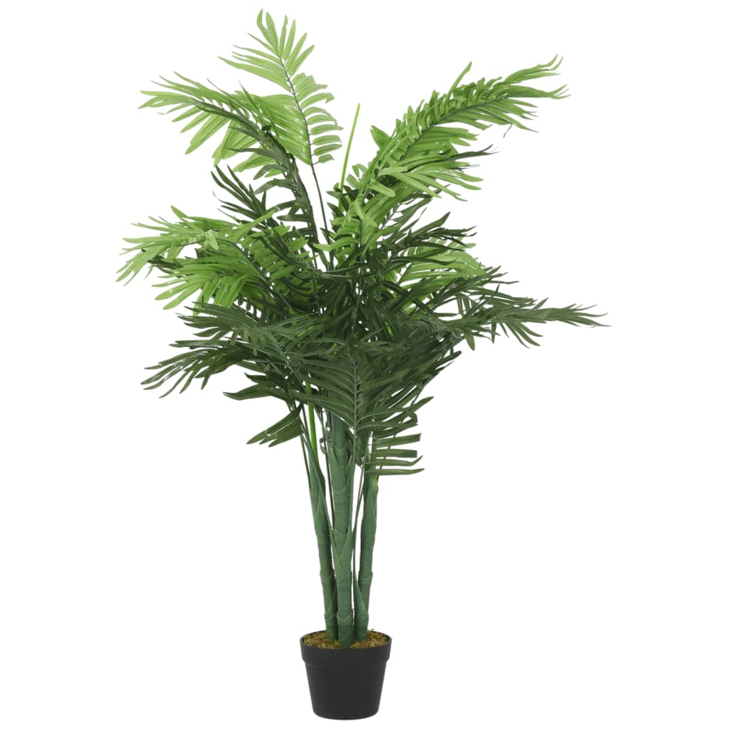 Kunstplant palmboom 28 bladeren 120 cm groen - AllerleiShop