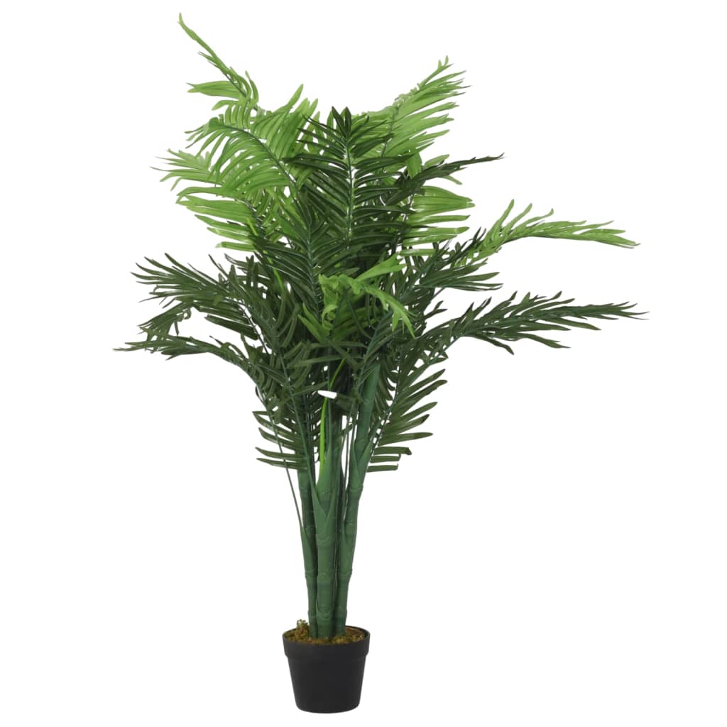 Kunstplant palmboom 28 bladeren 120 cm groen - AllerleiShop