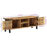 Tv-meubel 110x35x40 cm massief mangohout - AllerleiShop