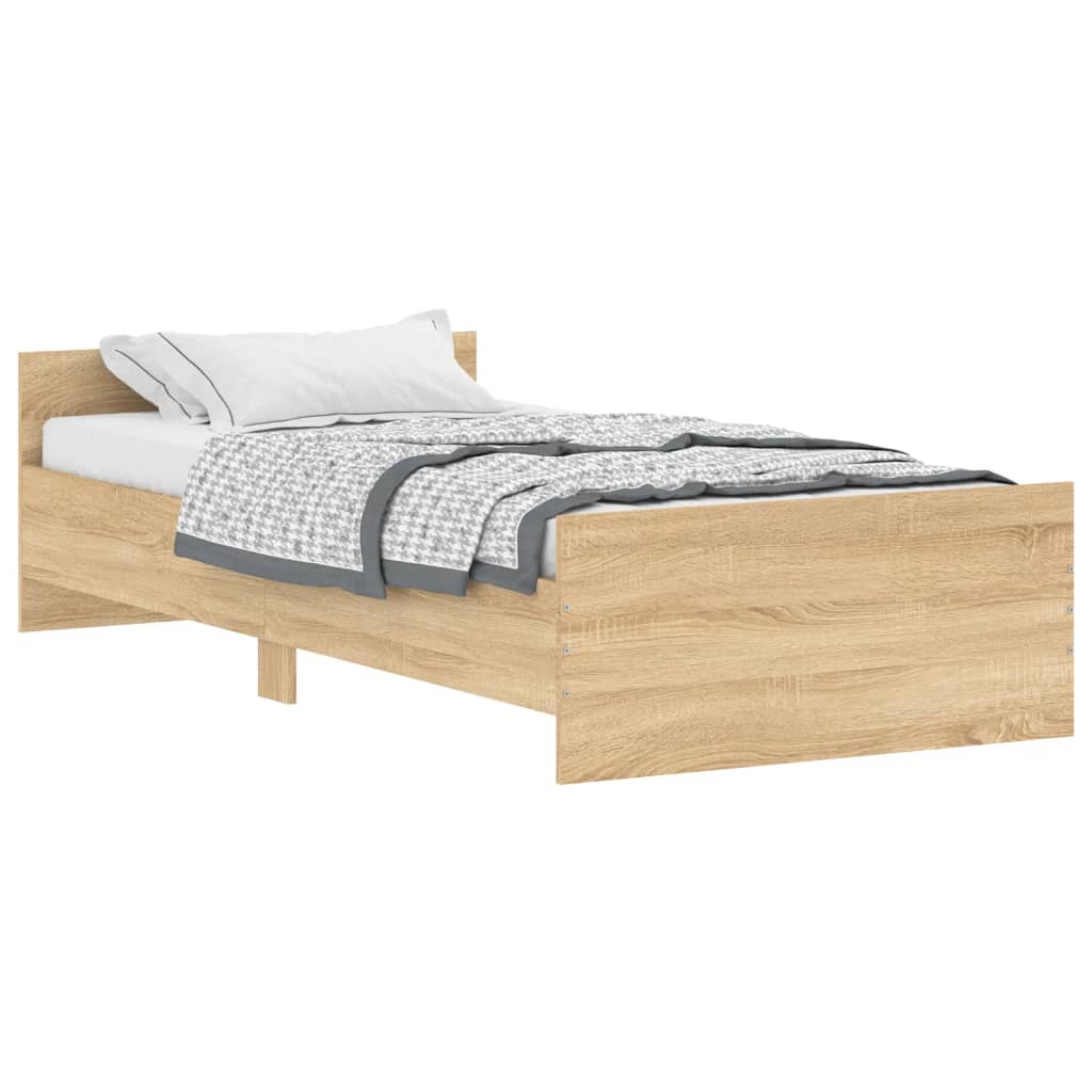 Bedframe zonder matras hout sonoma eikenkleurig 90x200 cm