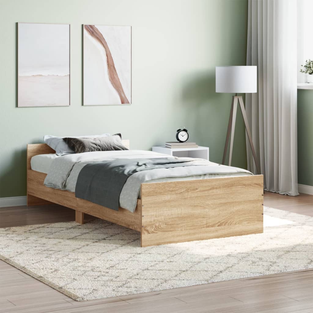 Bedframe zonder matras hout sonoma eikenkleurig 90x200 cm