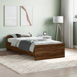 Bedframe zonder matras bewerkt hout bruin eikenkleur 90x200 cm