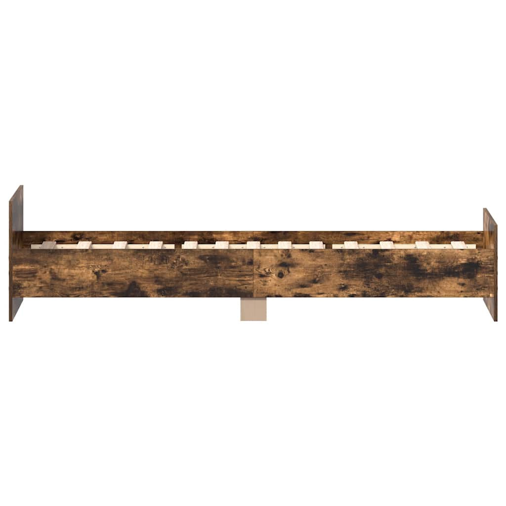 Bedframe zonder matras hout gerookt eikenkleurig 100x200 cm
