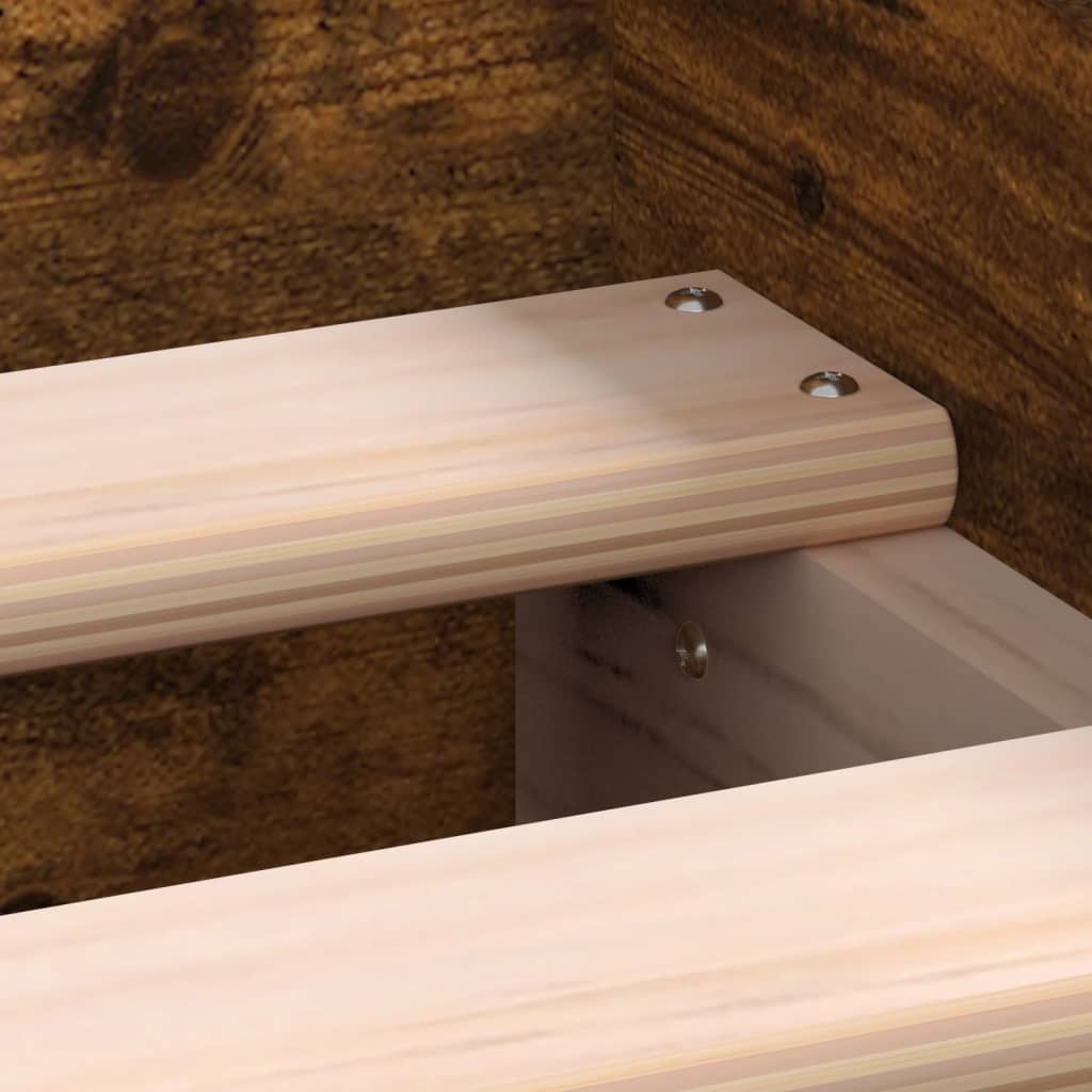 Bedframe zonder matras hout gerookt eikenkleurig 100x200 cm