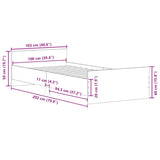 Bedframe zonder matras hout gerookt eikenkleurig 100x200 cm