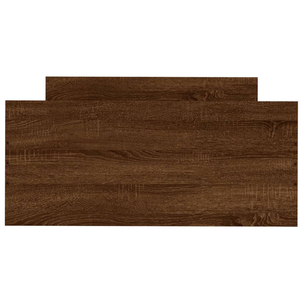 Bedframe zonder matras bewerkt hout bruin eikenkleur 100x200 cm