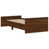 Bedframe zonder matras bewerkt hout bruin eikenkleur 100x200 cm
