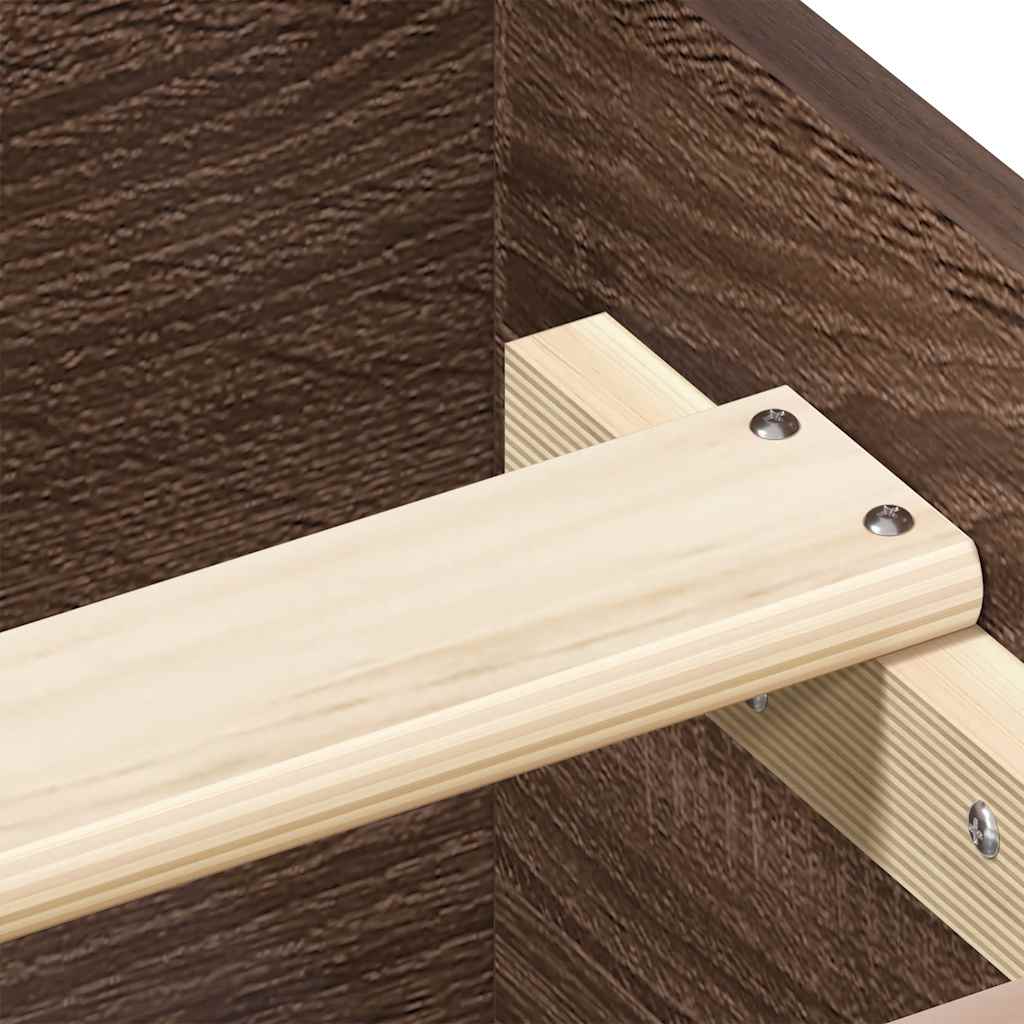 Bedframe zonder matras bewerkt hout bruin eikenkleur 100x200 cm