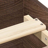 Bedframe zonder matras bewerkt hout bruin eikenkleur 100x200 cm