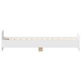 Bedframe bewerkt hout wit 90x190 cm