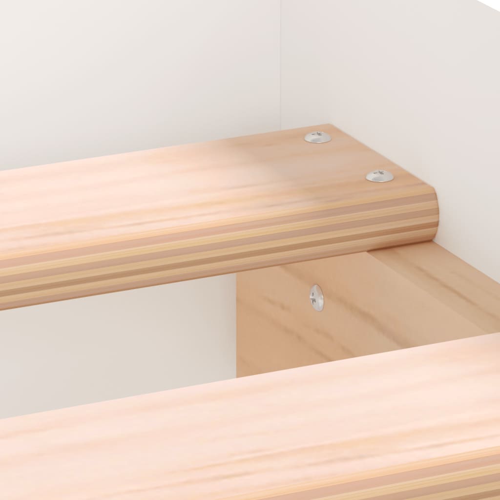 Bedframe bewerkt hout wit 90x190 cm