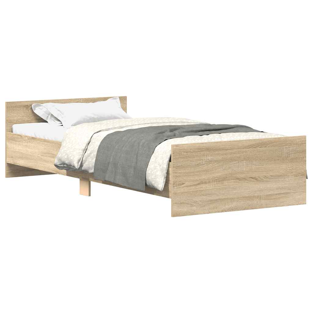 Bedframe zonder matras hout sonoma eikenkleurig 90x190 cm