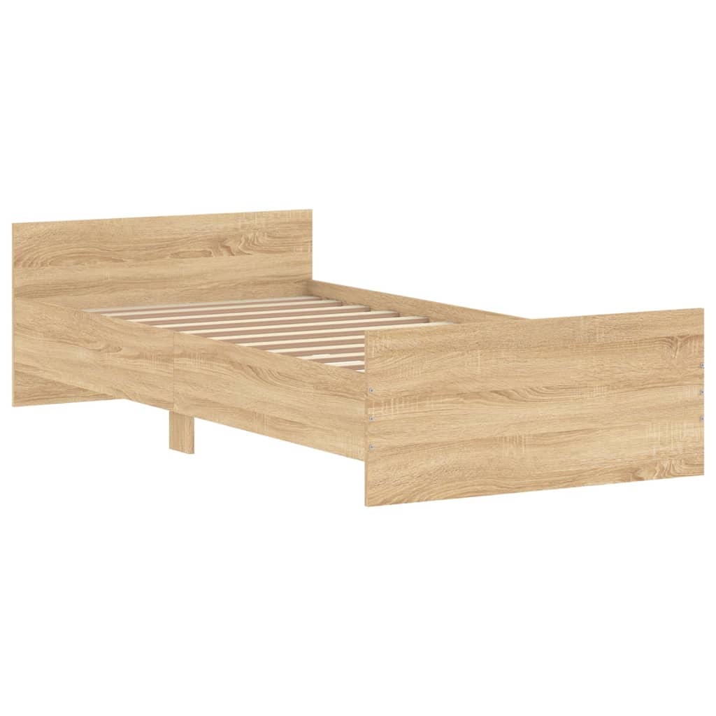 Bedframe zonder matras hout sonoma eikenkleurig 90x190 cm