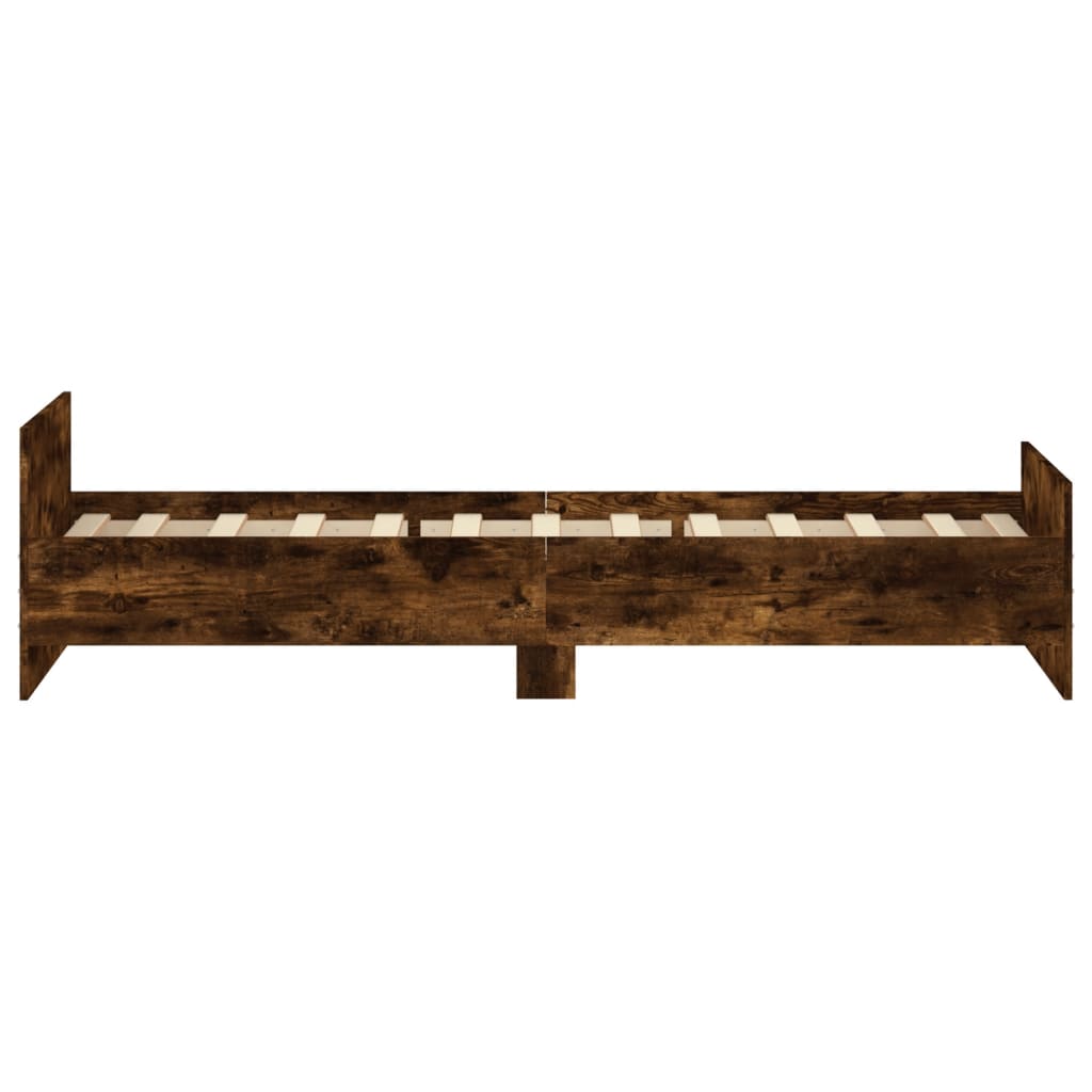 Bedframe zonder matras hout gerookt eikenkleurig 90x190 cm