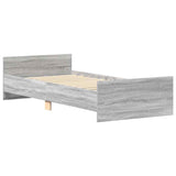 Bedframe bewerkt hout grijs sonoma eikenkleurig 90x190 cm