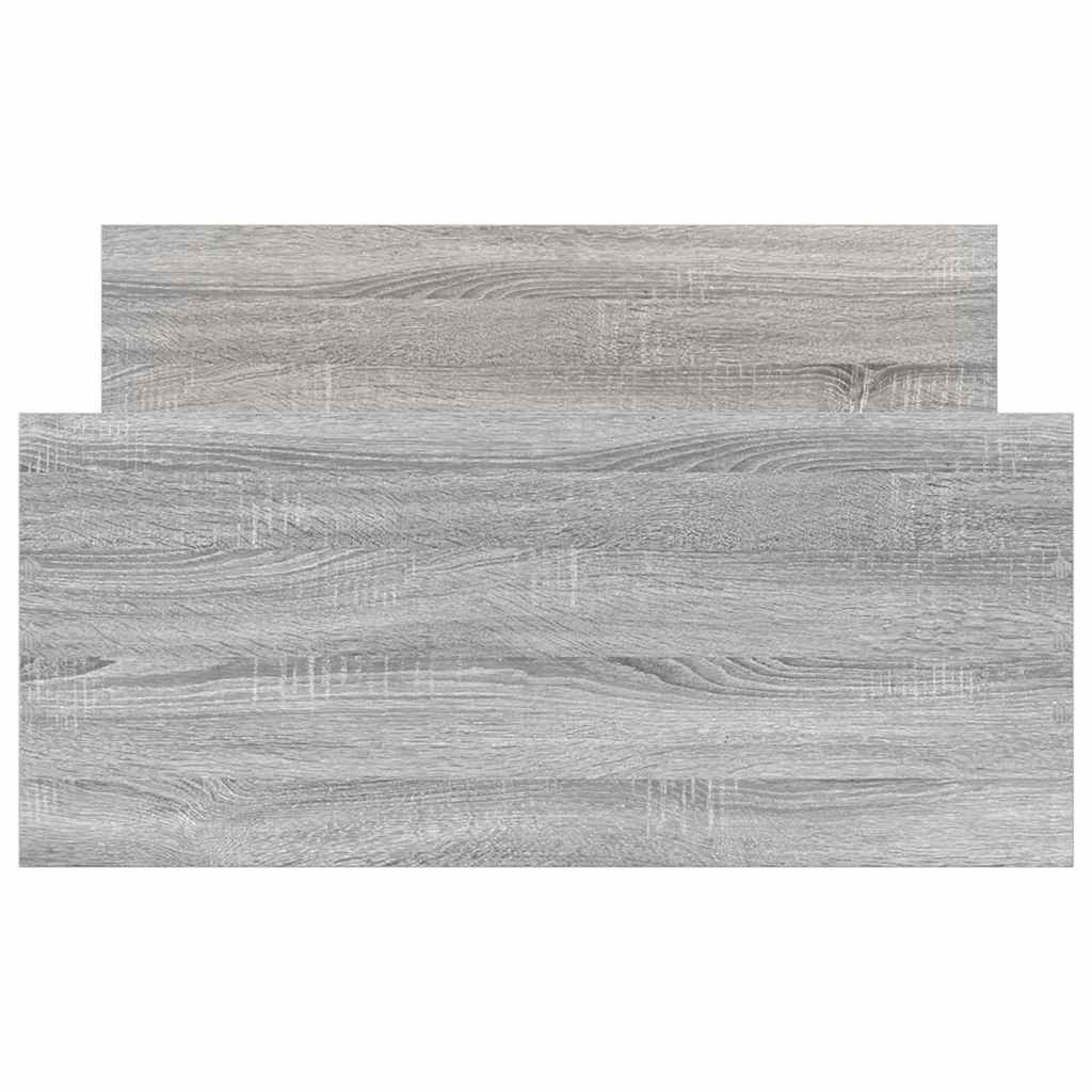 Bedframe bewerkt hout grijs sonoma eikenkleurig 90x190 cm