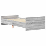 Bedframe bewerkt hout grijs sonoma eikenkleurig 90x190 cm