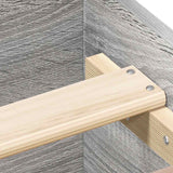 Bedframe bewerkt hout grijs sonoma eikenkleurig 90x190 cm