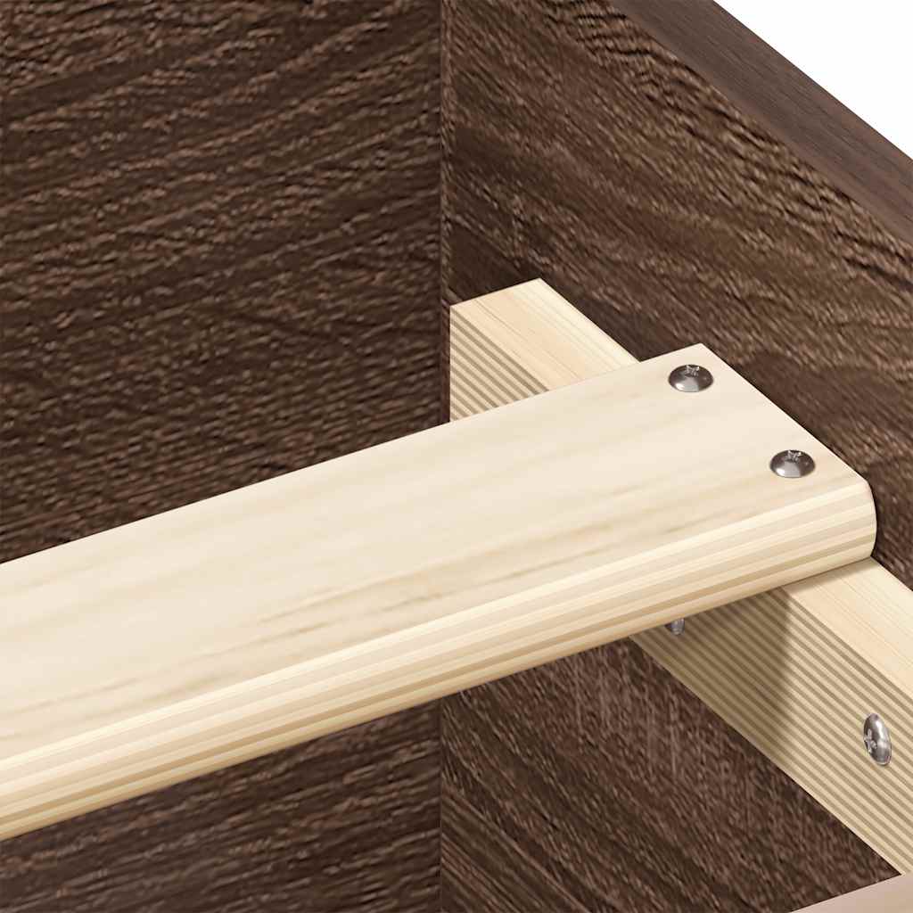 Bedframe zonder matras bewerkt hout bruin eikenkleur 90x190 cm