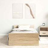 Bedframe zonder matras hout sonoma eikenkleurig 75x190 cm