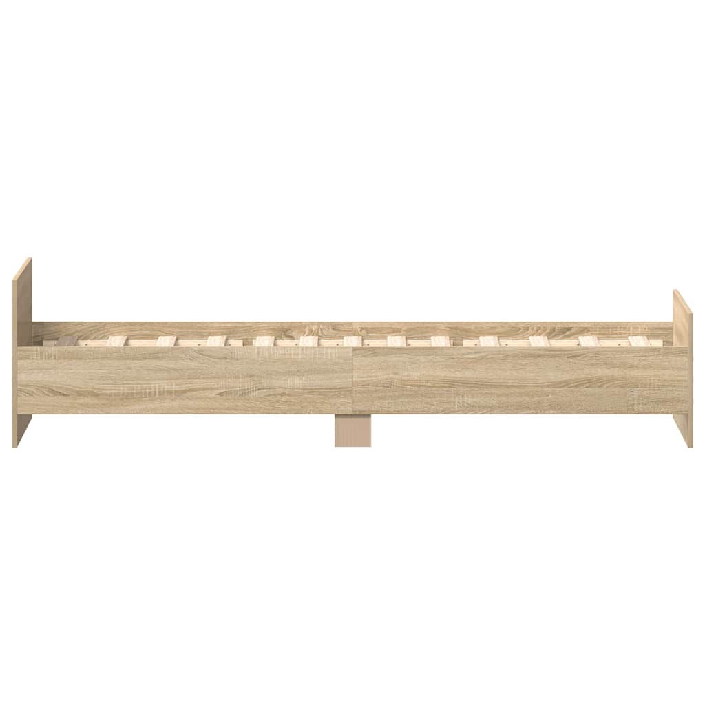 Bedframe zonder matras hout sonoma eikenkleurig 75x190 cm