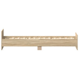 Bedframe zonder matras hout sonoma eikenkleurig 75x190 cm