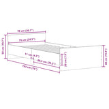 Bedframe zonder matras hout sonoma eikenkleurig 75x190 cm