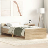 Bedframe zonder matras hout sonoma eikenkleurig 75x190 cm