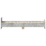 Bedframe bewerkt hout betongrijs 75x190 cm