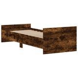 Bedframe zonder matras hout gerookt eikenkleurig 75x190 cm