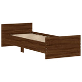 Bedframe zonder matras bewerkt hout bruin eikenkleur 75x190 cm