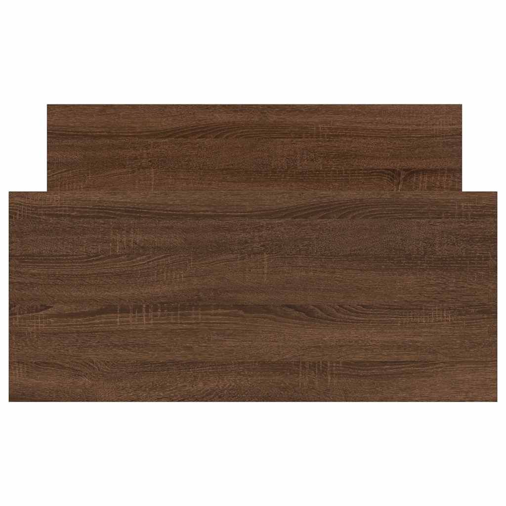 Bedframe zonder matras bewerkt hout bruin eikenkleur 75x190 cm